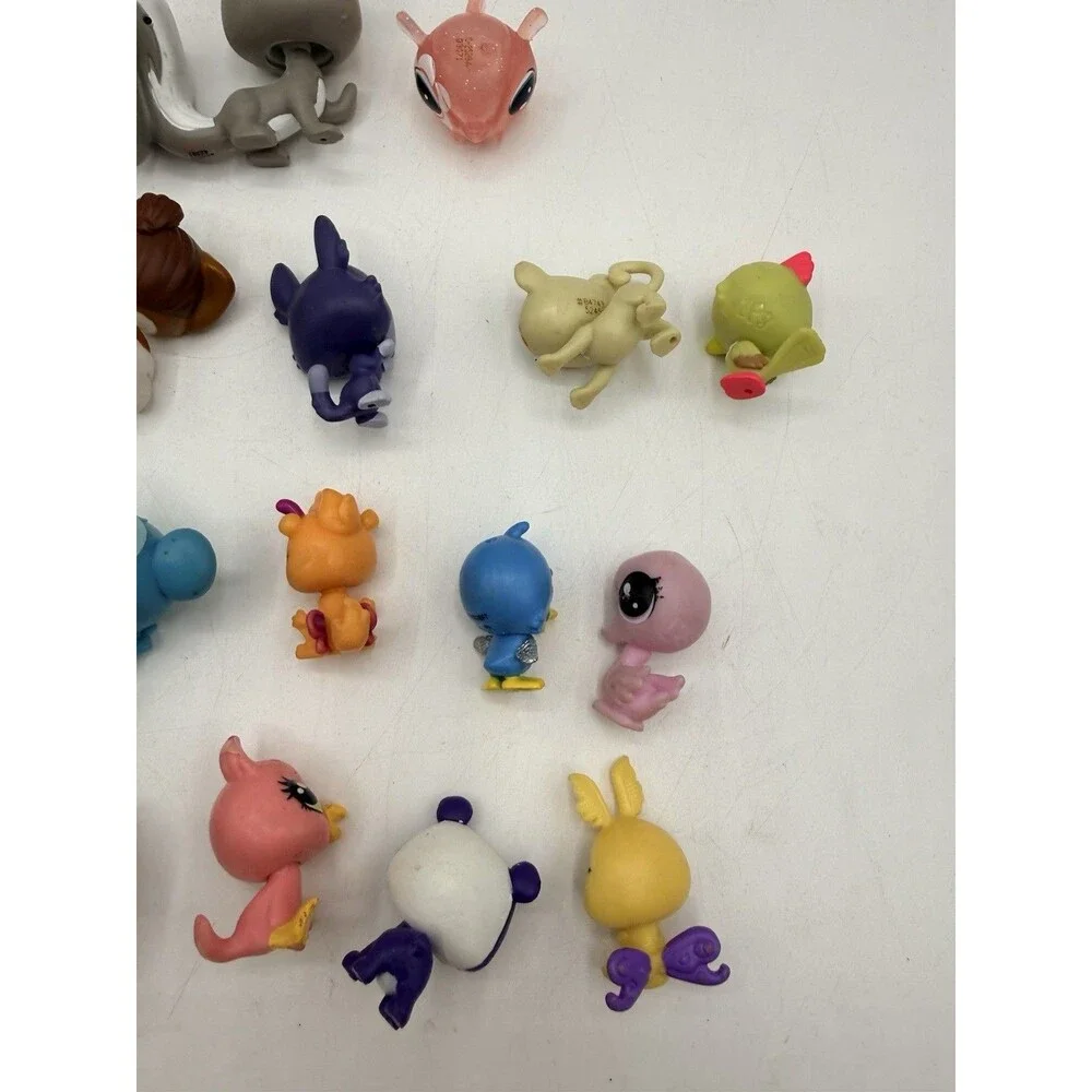 Lot Of 27 Littlest Pet Shop Figures : Mini + Large - Monkey Cat Fish Bird Dog +